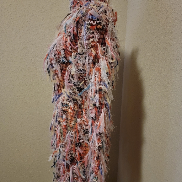 Multicolor Fringe Knit Dress - Picture 2 of 4
